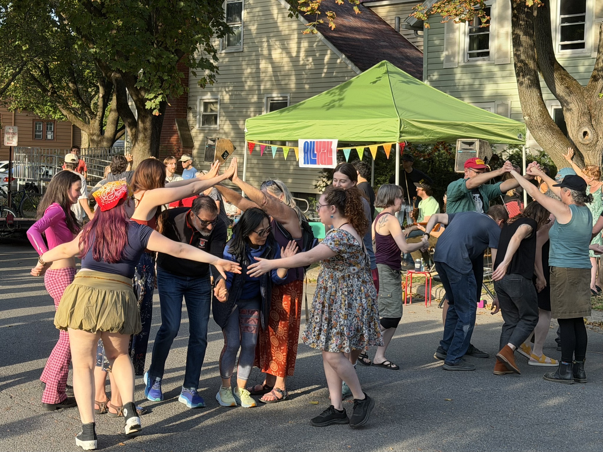 Porchfest 2025 - band and street dancers